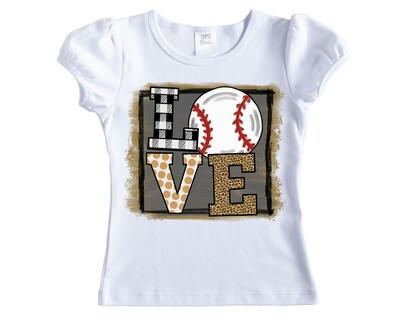 Girls Baseball Love on dark background Shirt - Short Sleeves - Long Sleeves - image1